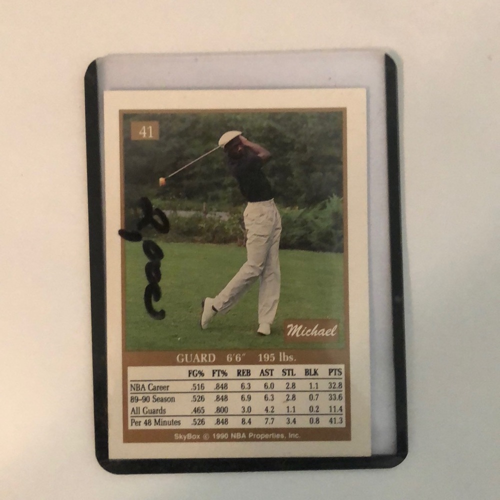Micheal Jordan golf / basketball card
